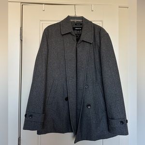mens Claiborne wool blend pea coat